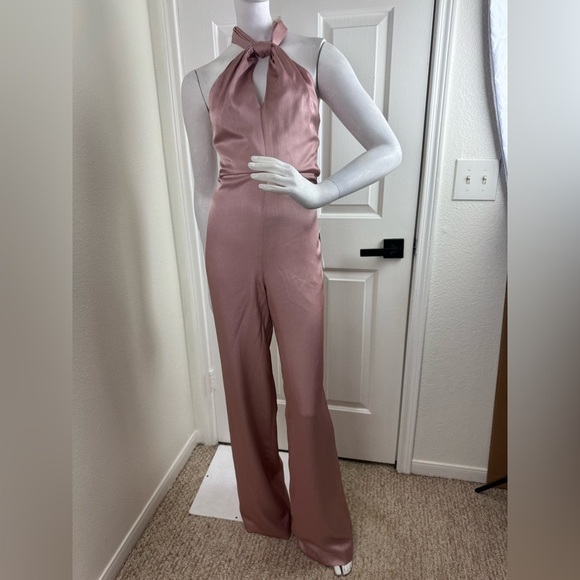 JAYGODFREY Pink Jumpsuit with Flowy Palazzo Style. #337 - Picture 3 of 17